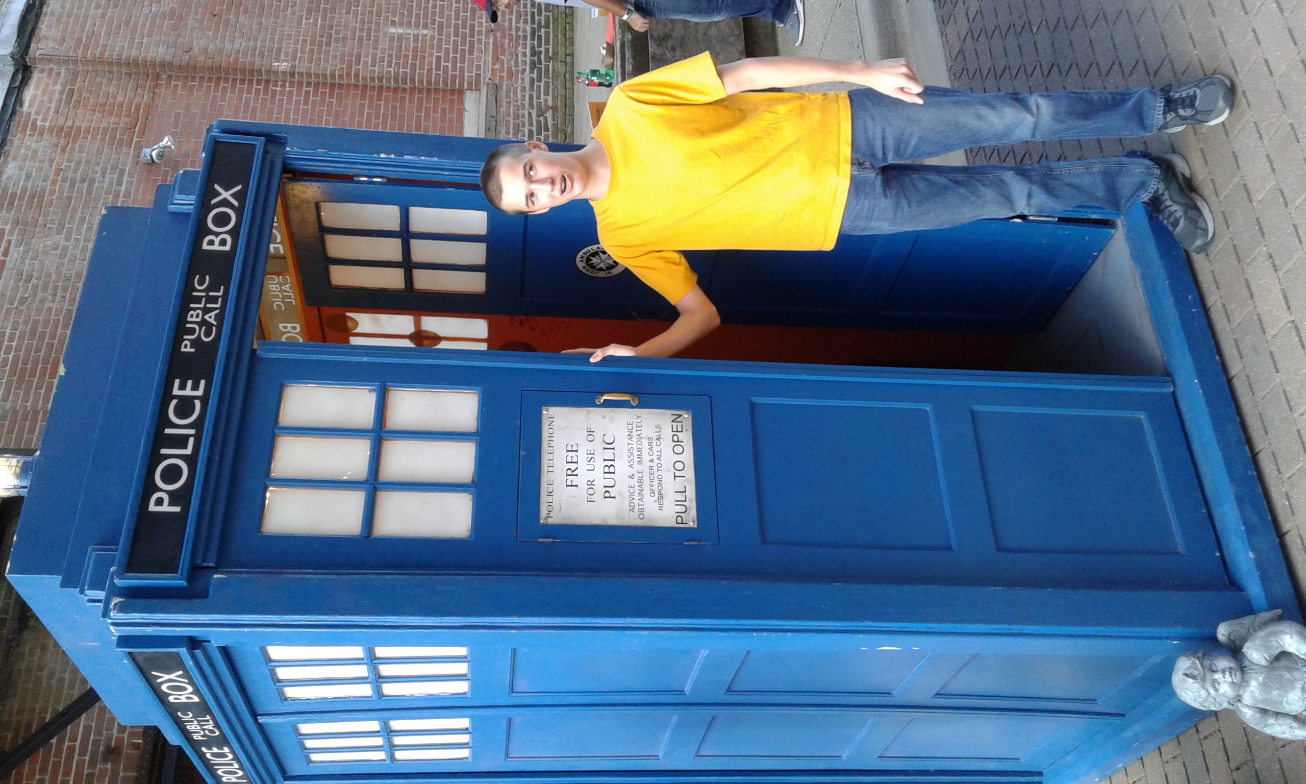 Me standing next to the Tardis.